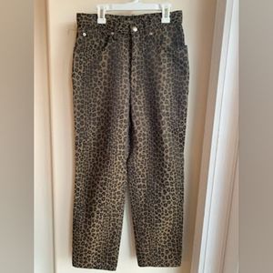 Vintage Fendi Men's Leopard Print Jeans